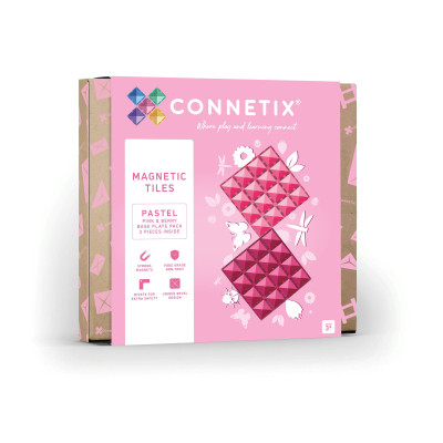 CONNETIX® Pastell Pink & Berry Grundplatten – 2 Stück