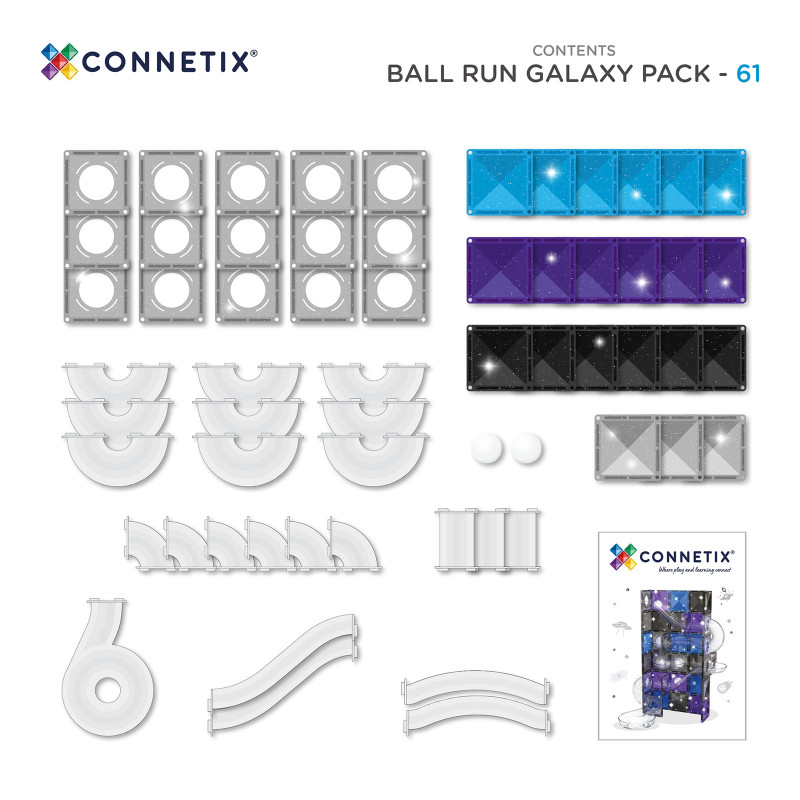   Magnetbausteine CONNETIX® Ball Run Galaxy Pack 61 Stck.