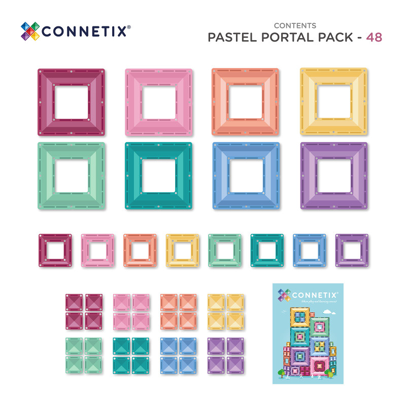 Magnetbausteine CONNETIX® Pastel Portal Pack 48 Stck.
