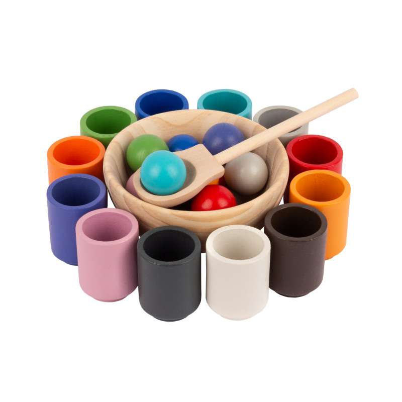 Montessori-Kugeln und Becher Montessori-Kugeln und Becher