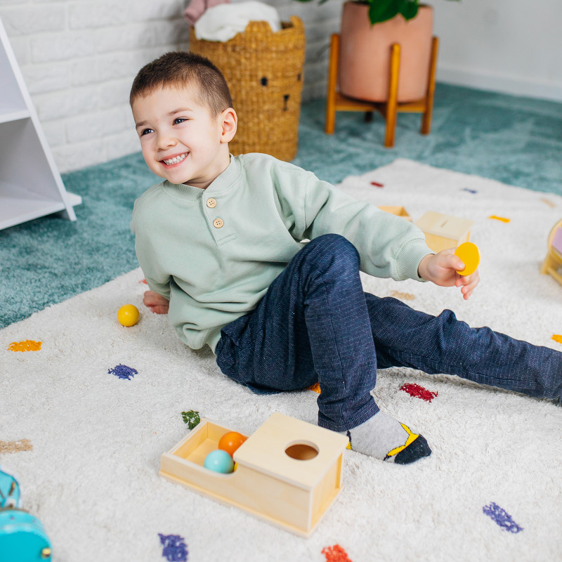 Lange Montessori-Box mit Kugel – Joybex Lange Montessori-Box mit Kugel – Joybex