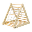 Dreiseitiges Pikler-Dreieck mit Kletterwand und Seil Dreiseitiges Pikler-Dreieck mit Kletterwand und Seil