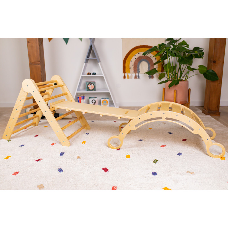 Kletterset Pikler „S“ mit Montessori-Schaukel – Joybex Kletterset Pikler „S“ mit Montessori-Schaukel – Joybex