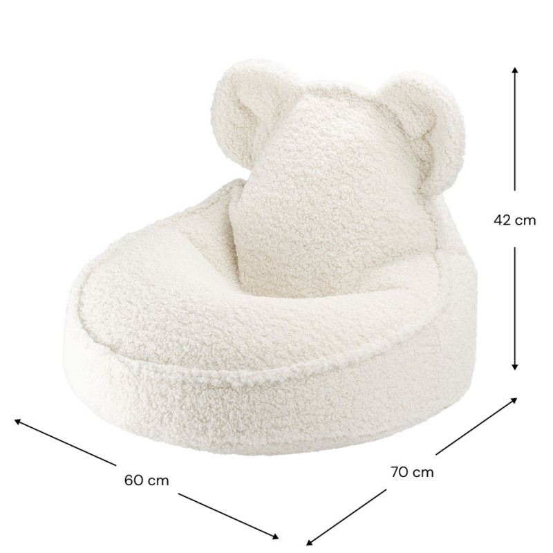 Kindersessel Sitzsack Wigiwama® - Cream White Bear Beanbag Kindersessel Sitzsack Wigiwama® - Cream White Bear Beanbag