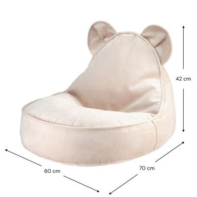 Kindersessel Sitzsack Wigiwama® - Dusty Beige Bear Beanbag