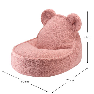 Kindersessel Sitzsack Wigiwama® - Guava Pink Bear Beanbag