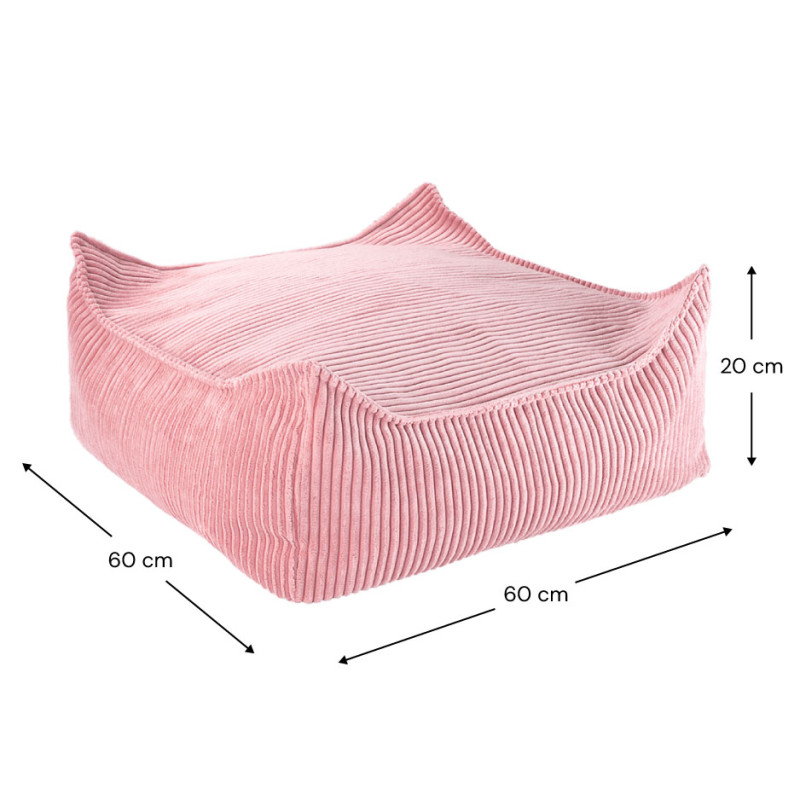 Ottomane Wigiwama® - Pink Mousse Square Ottomane Wigiwama® - Pink Mousse Square