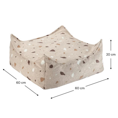 Ottomane Wigiwama® - Terrazzo Sand Square Ottoman