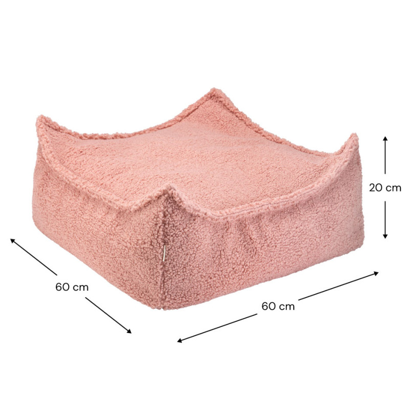 Ottomane Wigiwama® - Guava Pink Square Ottoman Ottomane Wigiwama® - Guava Pink Square Ottoman