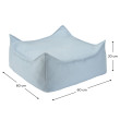 Ottomane Wigiwama® - Azure Outdoor Square Ottomane Wigiwama® - Azure Outdoor Square