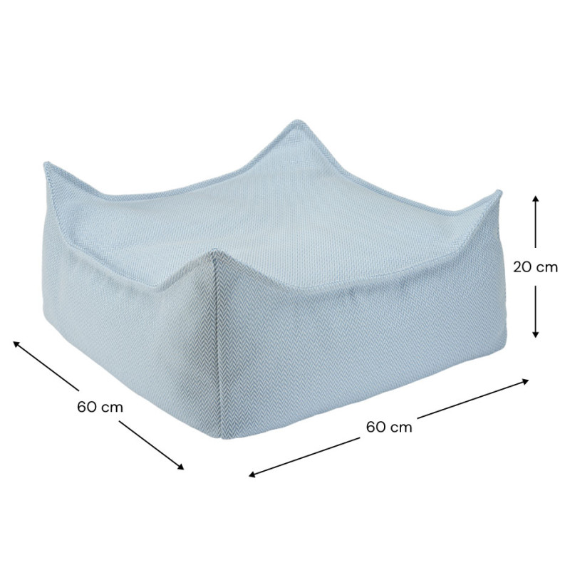 Ottomane Wigiwama® - Azure Outdoor Square Ottomane Wigiwama® - Azure Outdoor Square