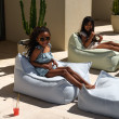 Ottomane Wigiwama® - Azure Outdoor Square Ottomane Wigiwama® - Azure Outdoor Square