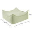 Ottomane Wigiwama® - Herba Outdoor Square Ottomane Wigiwama® - Herba Outdoor Square