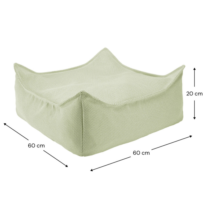 Ottomane Wigiwama® - Herba Outdoor Square Ottomane Wigiwama® - Herba Outdoor Square