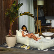 Ottomane Wigiwama® - Herba Outdoor Square Ottomane Wigiwama® - Herba Outdoor Square