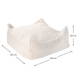 Ottomane Wigiwama® - Cream White Square Ottomane Wigiwama® - Cream White Square