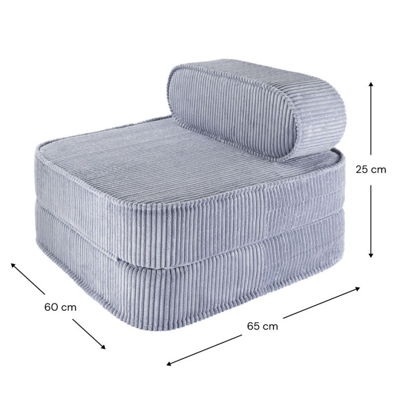 Ausklappbarer Kindersessel Wigiwama® – Blueberry Blue Flip Ausklappbarer Kindersessel Wigiwama® – Blueberry Blue Flip