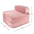 Ausklappbarer Kindersessel Wigiwama® – Pink Mousse Flip Ausklappbarer Kindersessel Wigiwama® – Pink Mousse Flip