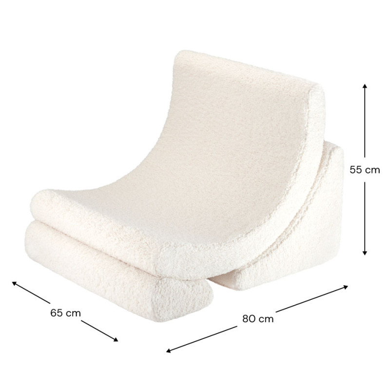 Ausklappbarer Kindersessel Wigiwama® – Cream White Moon Ausklappbarer Kindersessel Wigiwama® – Cream White Moon