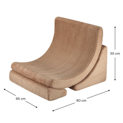 Ausklappbarer Kindersessel Wigiwama® - Toffee Moon