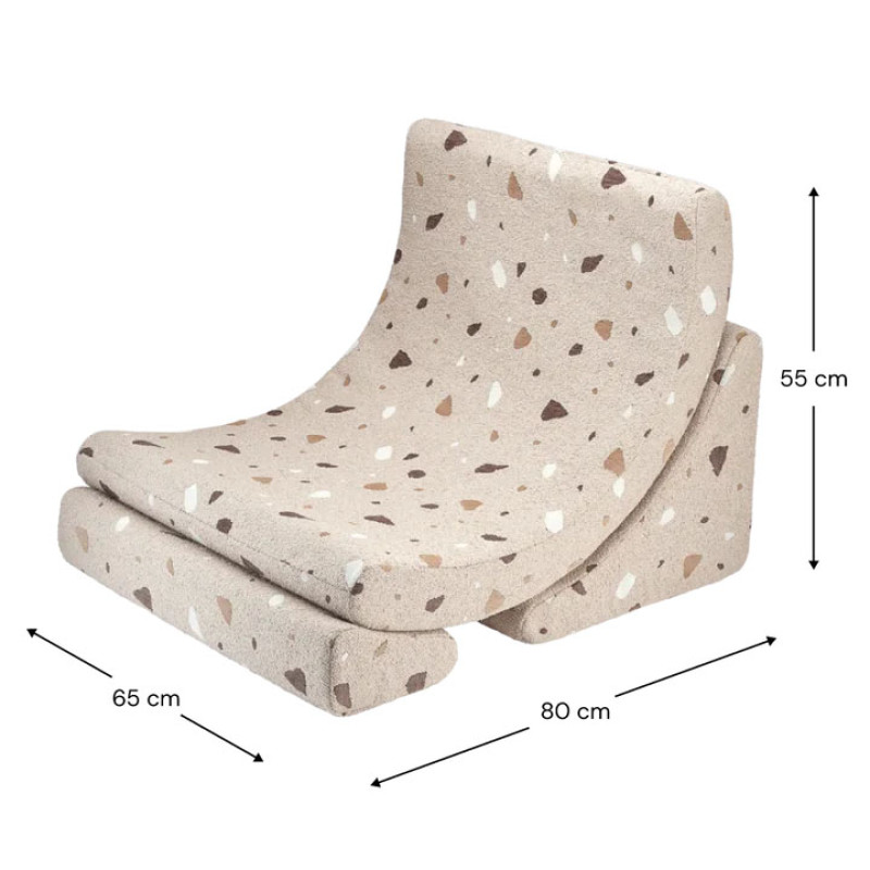 Ausklappbarer Kindersessel Wigiwama® - Terrazzo Sand Moon Ausklappbarer Kindersessel Wigiwama® - Terrazzo Sand Moon