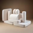 Wigiwama® Cream White Settee Sitzgruppe Wigiwama® Cream White Settee Sitzgruppe