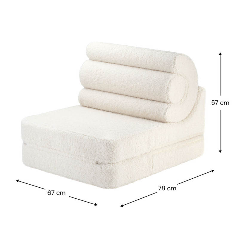 Ausklappbarer Kindersessel Wigiwama® – Cream White Flipster Ausklappbarer Kindersessel Wigiwama® – Cream White Flipster