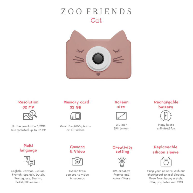 The Zoofamily Kinder-Digitalkamera Katze The Zoofamily Kinder-Digitalkamera Katze