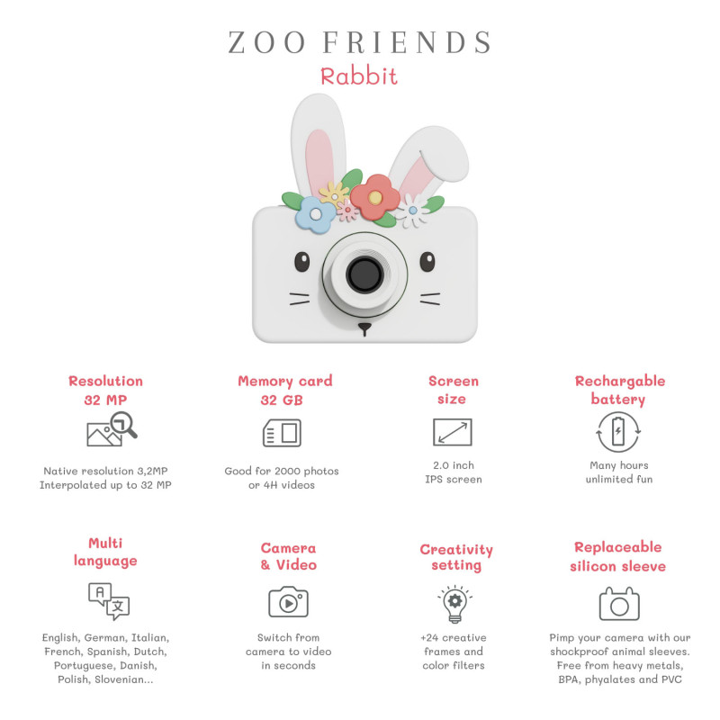 The Zoofamily Kinder-Digitalkamera Häschen The Zoofamily Kinder-Digitalkamera Häschen