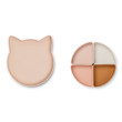 LIEWOOD Silikonteller mit Fächern Katze Rose LIEWOOD Silikonteller mit Fächern Katze Rose