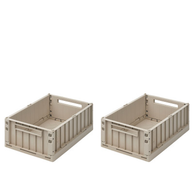 LIEWOOD Aufbewahrungsboxen M Weston Sandy 2 Stück