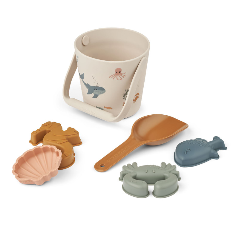 LIEWOOD Strandspiel-Set mit Förmchen und Eimer Gilma Sea Creature Sandy LIEWOOD Strandspiel-Set mit Förmchen und Eimer Gilma Sea Creature Sandy