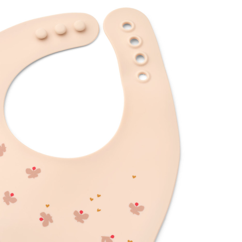 LIEWOOD Silikonlätzchen Ember Mini Butterfly / Apple blossom 2 Stück