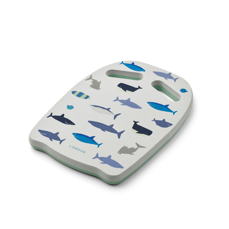 LIEWOOD Hayden Schwimmbrett für Kinder Shark / Dove blue