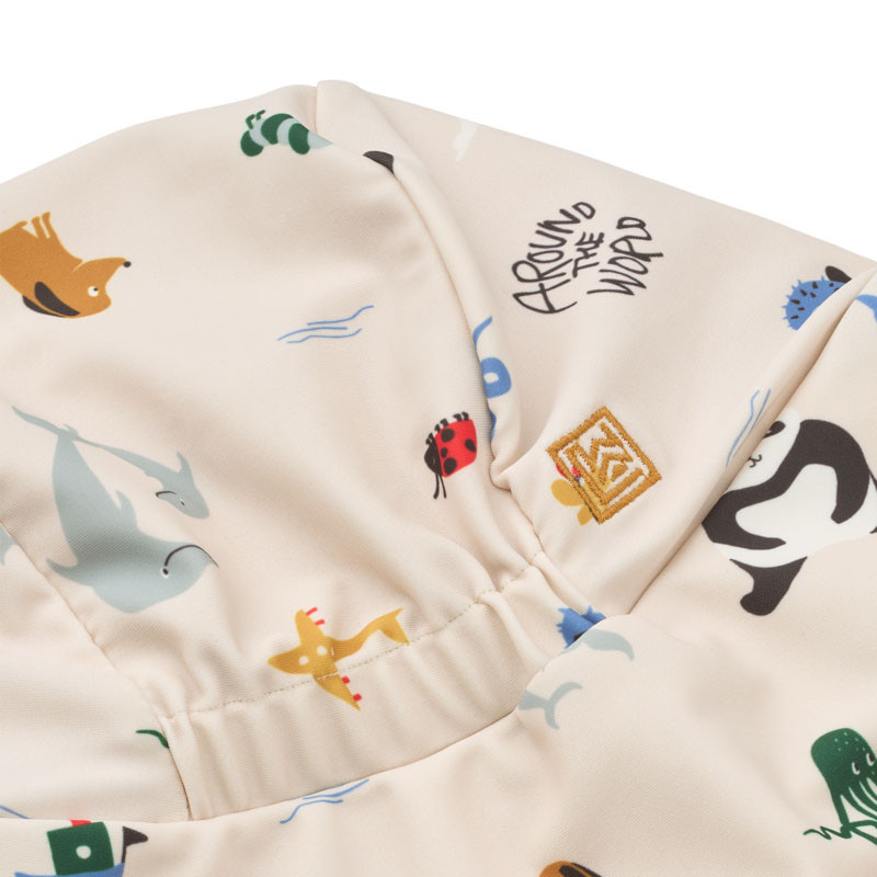 LIEWOOD UV-Schwimmhut für Kinder Cecilia Around the world / Sandy