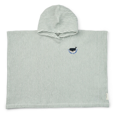 LIEWOOD Poncho Paco Embroidery Peppermint / Creme de la creme