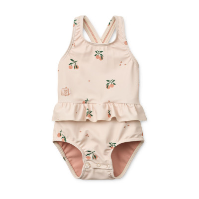 LIEWOOD Baby Badeanzug Amara bedruckt Peach Sea shell