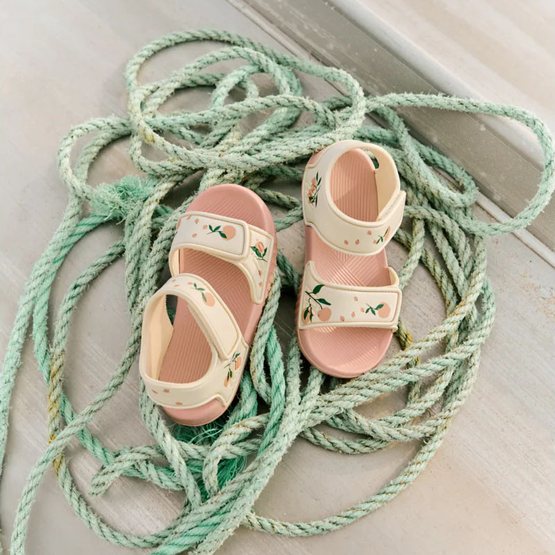 LIEWOOD Blumer Sandalen Peach / Sea shell