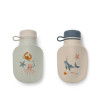 LIEWOOD Silikon Smoothie Flasche Lizzie 2er-Set Sea creature / Sandy