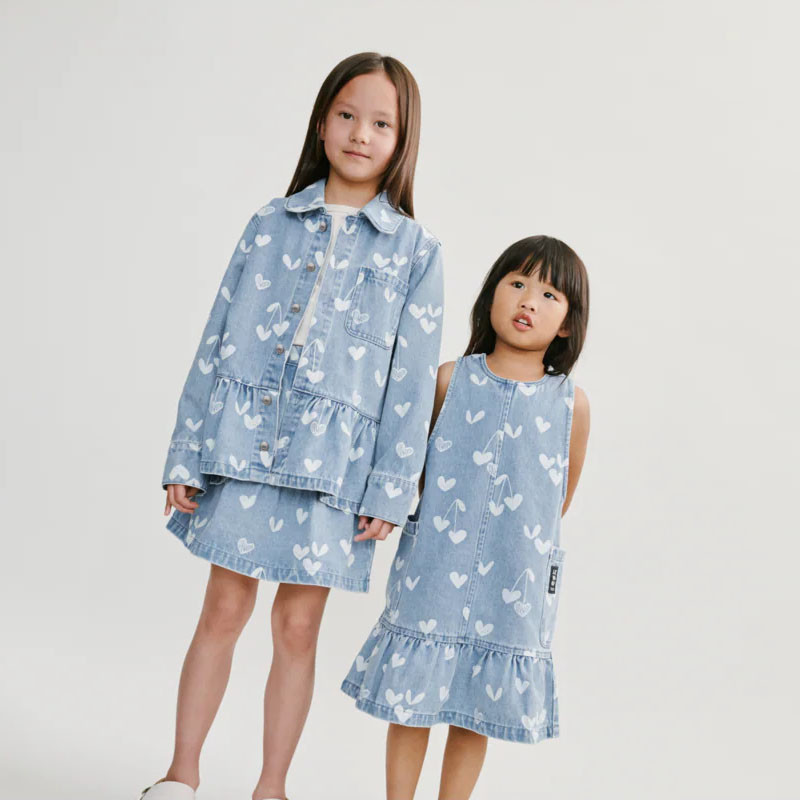 LIEWOOD Kenza Jeans-Overshirt Sweethearts / light blue denim