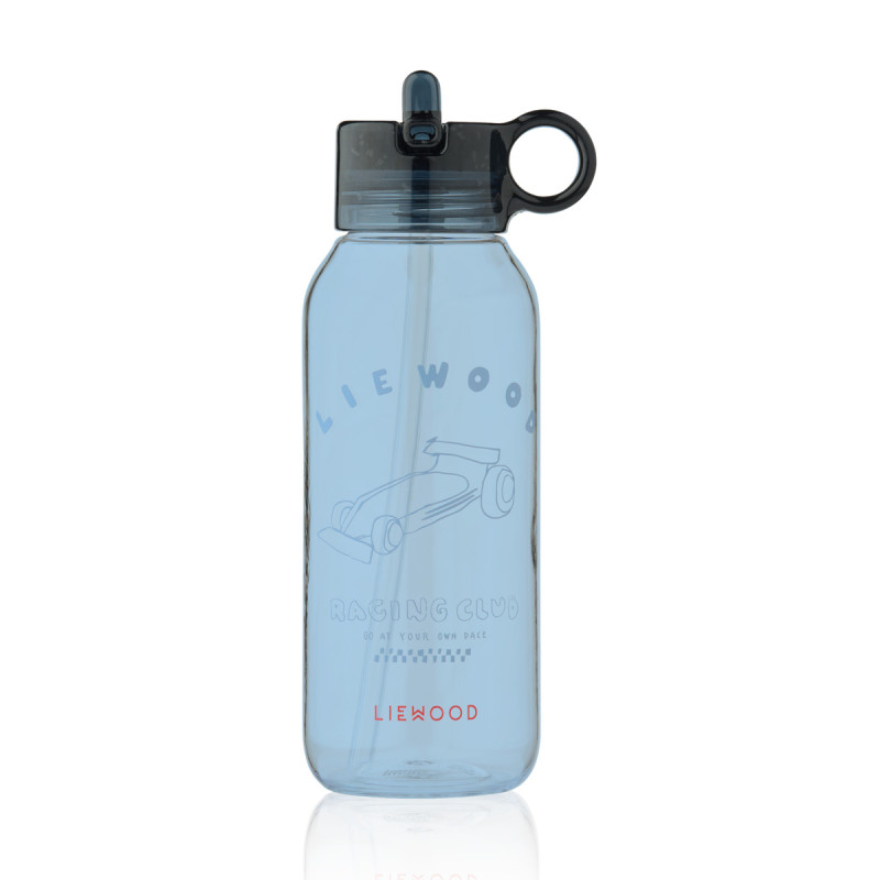 LIEWOOD Yang Tritan-Trinkflasche 500 ml Race cars / Classic Navy