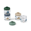 LIEWOOD Dominique Tritan-Behälter für Babynahrung 100 ml 4er-Set Cars / Sandy