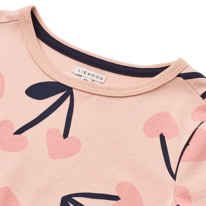 LIEWOOD T-Shirt KYA Mega Cherry heart / Rosey