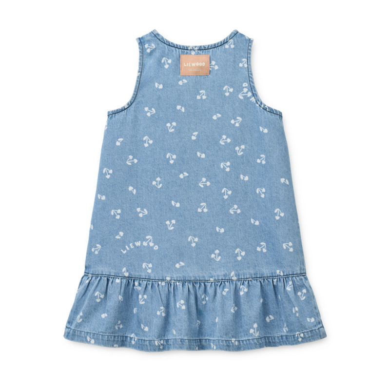 LIEWOOD Sybilla Jeanskleid Cherry heart sandy / Denim