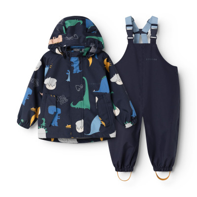 LIEWOOD Regenbekleidungsset Manu Dino roar / Classic navy
