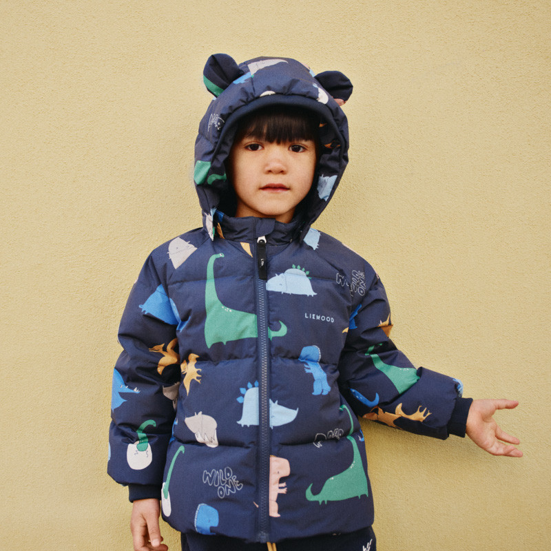 LIEWOOD Polle Daunenjacke Dino roar / Classic navy