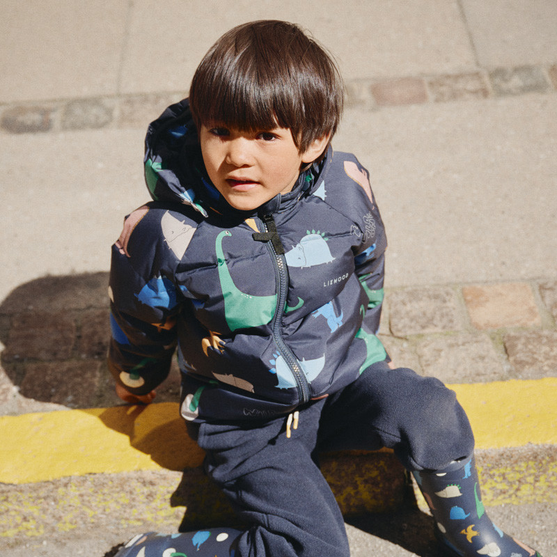 LIEWOOD Polle Daunenjacke Dino roar / Classic navy
