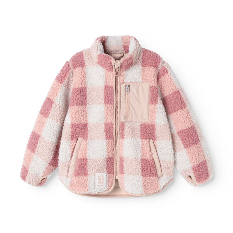 LIEWOOD Kinder Fleecejacke Nolan Mega Check / Rose blush