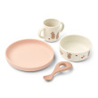 LIEWOOD Silikon-Geschirrset Vivi Wild child / Rosey