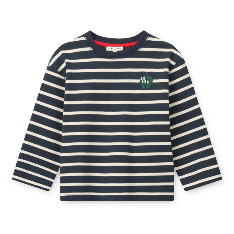 LIEWOOD TYLER gestreiftes Langarmshirt Classic Navy / creme de la creme